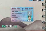 India e-PAN card editable PSD files, scan look and photo-realistic look, 2 in 1