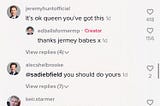 Image of @EdBallsFormerMP comment section on TikTok. Comments are by other MP parody accounts such as Jeremy Hunt and Tony Blair