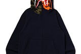 BAPE Crazy Face Full Zip Hoodie — Navy.