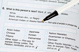 This is an image of the 2020 US Census form, showing the ‘race’ question. It highlights the issue of white status threat discussed in the article.