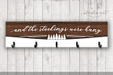 And The Stockings Were Hung Svg Cut File for Rustic Christmas Home Decor and Farmhouse Stocking Hanger. Personal and small business use.