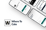 WhereTo Cabs | App design journey