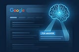AI selecting top blog post in Google search result