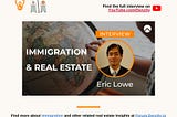 Immigration and Real Estate (What To Know) with Eric Lowe