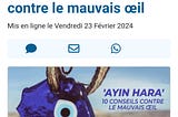 UN conseil contre le mauvais œil