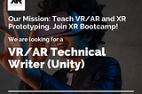 VR/AR Technical Writer