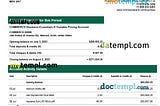 Commerce Bank firm account statement Word and PDF template download template