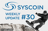 Syscoin Community Weekly Update #30