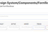 View component’s multiple states (active, focus, hover, disable, error, …) as a single row in…