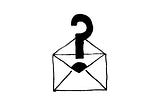 A question mark coming out of an opened email letter