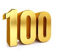 100 number to represent my newfound followers, courtesy of depositphotos.com