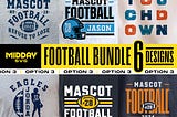 Football Team Template Bundle Svg, Png Dxf Eps, Player Shirt, Football Svg Bundle, Football Team Logo, Cricut, Silhouette, Sublimation