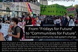 From Fridays for Future to Communities for Future. Co-creating community-led system change.