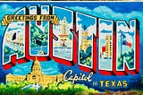 Austin greetings postcard