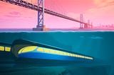 The Transbay Tube is an underwater rail tunnel that connects four transbay lines under San Francisco Bay between the cities of San Francisco and Oakland in California.