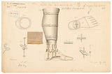 A drawing of a prosthetic leg from an 1863 patent. So it predates me a bit.