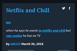 Netflix & Chill: why it’s a verb phrase