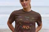 Say NO to the Looki Looki men and women with this wonderful T-shirt with the word “No” in 22 different languages.