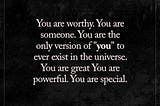 You are Special!