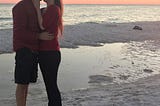 Kissing on the beaches of Destin, Florida on Thanksgiving 2018
