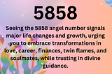 What Does it Mean to See the 5858 Angel Number?