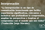 Reflexiones sobre la nueva definición de interpretación de la NAI