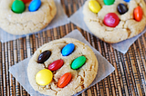 M&M Peanut Butter Cookies, With Dark Chocolate