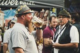 Oktoberfest — drinking steins of beer