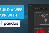 Build a Web App with Pandas
