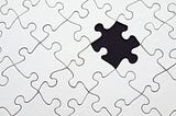 Puzzle with missing piece