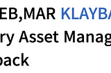 [Notice] February and March Treasury Asset Management and Buyback