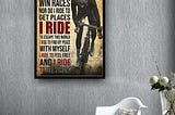 HOW TO BUY: I don’t ride my bike to win races Cycling poster