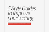 5 Style Guides For Utmost Copy Hygiene