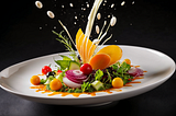 Stop Motion Photography of a colorful salad