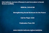 International Journal humanities and social science