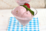 Strawberry, Basil & Roasted Almonds Ice Cream