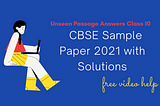 CBSE Sample Paper 2021 Free Solutions