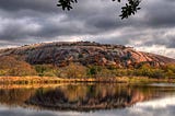 This 425-foot pink granite batholith has given rise to myths and legends over the years.