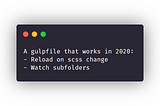 A gulpfile that works in 2020