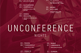 Unconference: il calendario da aprile ad agosto