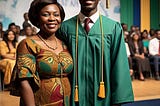 An image of a recent graduate with his mother.