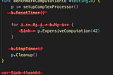 Improved benchmark syntax in Go
