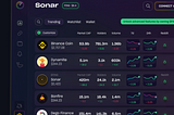 Monitoring of the cryptocurrency of the future-SONAR.