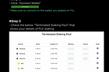 FLY STAKING UPDATE