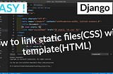 How to connect static files with Django