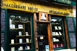 Outside the Shakespeare and Company bookstore in Paris, visitors can sit down for a game of chess or a cup of coffee, or view the various books on display in the store’s windows.