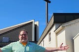 Me in front of Mount Aery Baptist Church, Bridgeport, CT