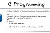 Programming in C and first principles