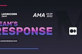 Leonicorn Swap community AMA questions — TEAM’S RESPONSE