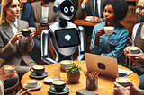 Writers Meet AI: A Fictional Dialogue Over Coffee